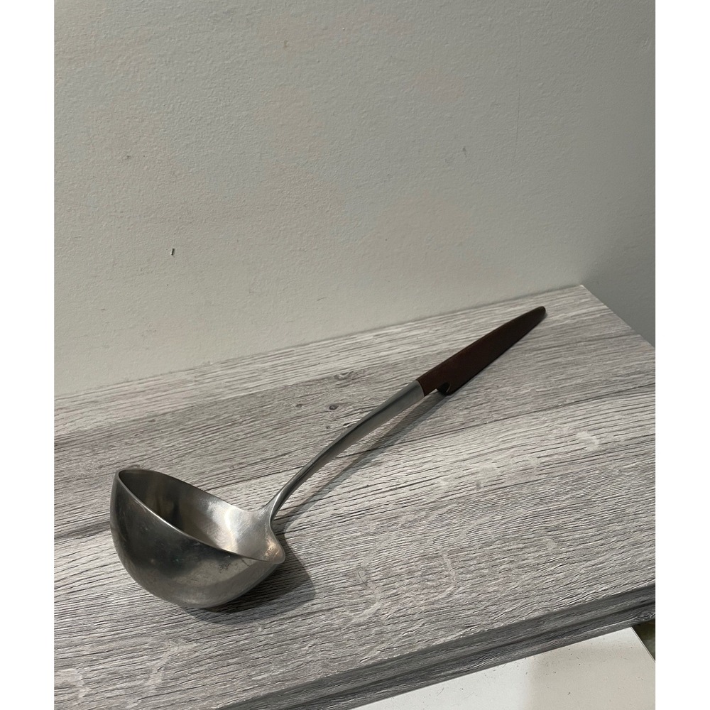 Ekco Eterna Canoe Muffin Forged Stainless Japan Ladle Brown Handle MCM 12"